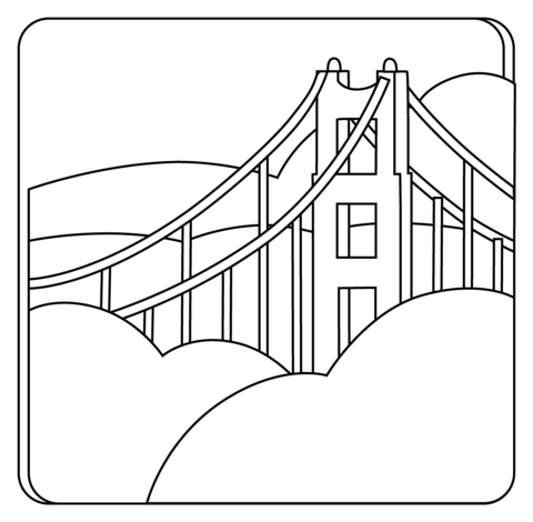 Foggy Emoji From Structures Coloring Page